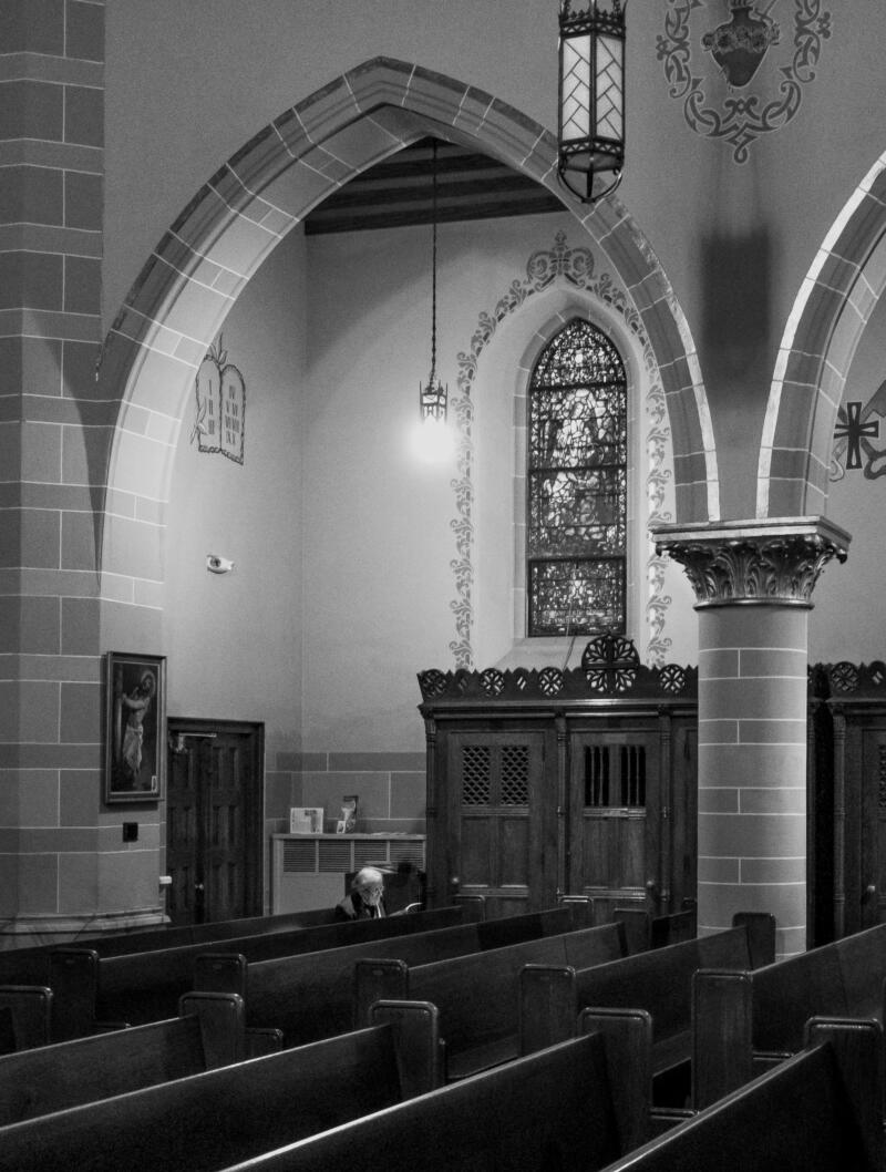 Title: A Man Reads in St Florian Price: $125 Medium: Digital Photograph, Archival Pigment Print on Hahnemuhle Photo Rag Baryta